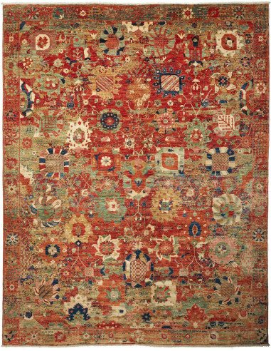 Aryana Fine Pakistan terra di siena e grigio ardesia scuro 274x355