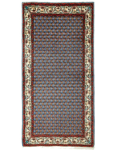 Hamadan Persia grigio ardesia scuro e argento 62x126