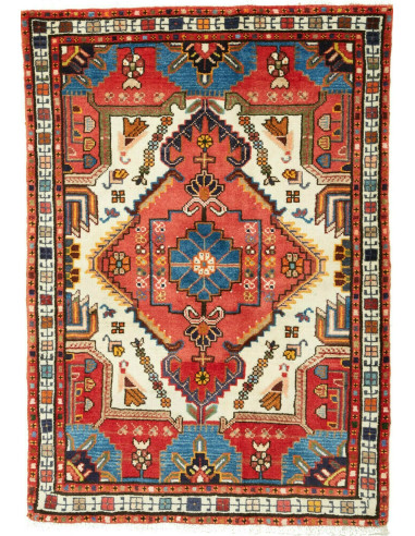 Hamadan Persia terra di siena e grigio ardesia scuro 85x120