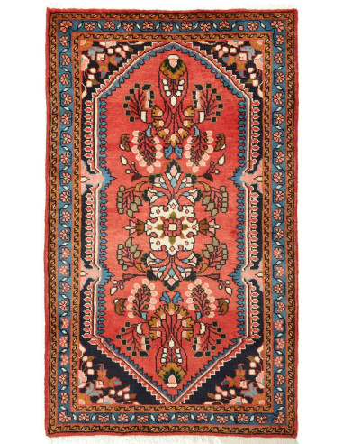 Hamadan Persia rosso indiano e grano 77x130