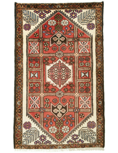 Hamadan Persia terra di siena e grigio ardesia scuro 77x126