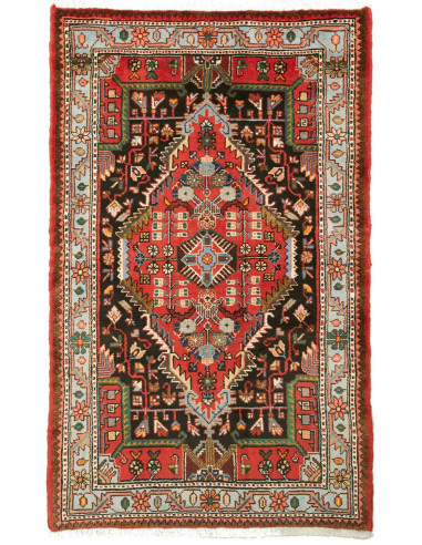 Hamadan Persia terra di siena e grigio ardesia scuro 85x136
