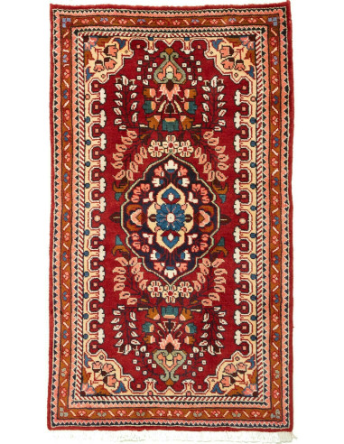 Hamadan Persia marrone sella e grigio ardesia scuro 70x124