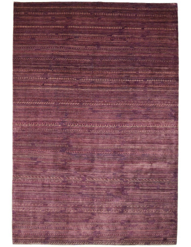 Gabbeh Fine Pakistan grigio tenue e marrone rosato 198x290