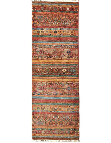 Samarkand Pakistan rosso indiano e salmone scuro 82x242