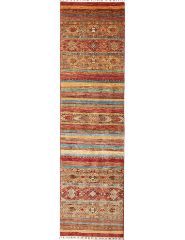 Samarkand Pakistan rosso indiano e grigio ardesia scuro 80x292