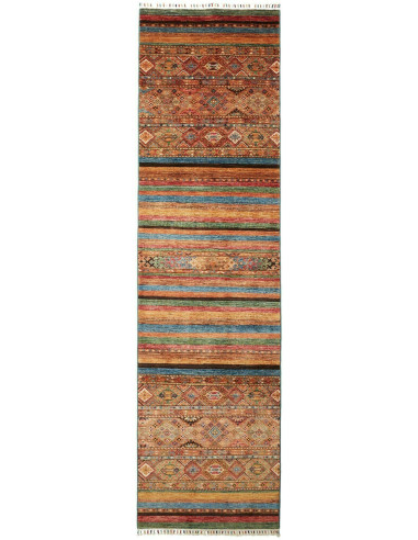 Samarkand Pakistan rosso indiano e grigio ardesia scuro 82x306