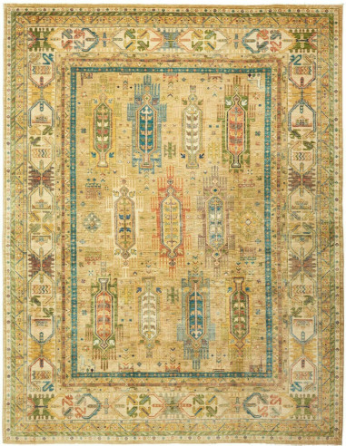Tribal Pakistan kaki scuro e abbronzatura 254x332