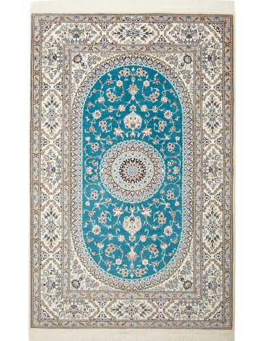 Nain 6La Persia grigio chiaro e verde acqua 128x200