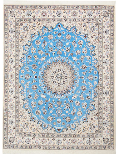 Nain 6La Persia grigio chiaro e blu cadetto 160x203