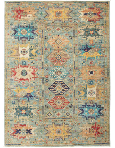 Tribal Pakistan marrone rosato e grigio tenue 149x206