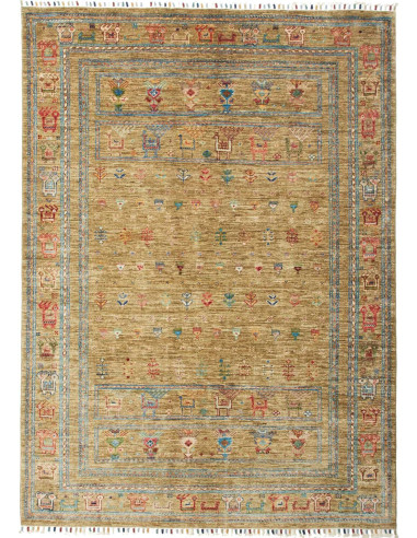 Rubin Pakistan marrone rosato e kaki scuro 148x207