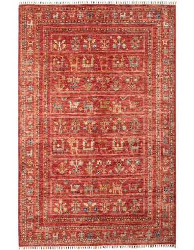 Rubin Pakistan terra di siena e salmone scuro 142x216