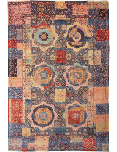 Mamlouk Pakistan marrone rosato e grigio ardesia scuro 200x299