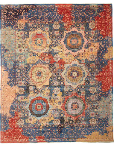 Mamlouk Pakistan marrone rosato e grigio ardesia scuro 248x305