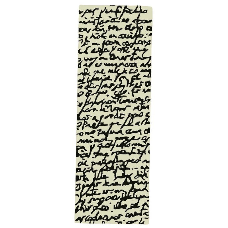 tappeto Manuscript Nanimarquina black on white passatoia