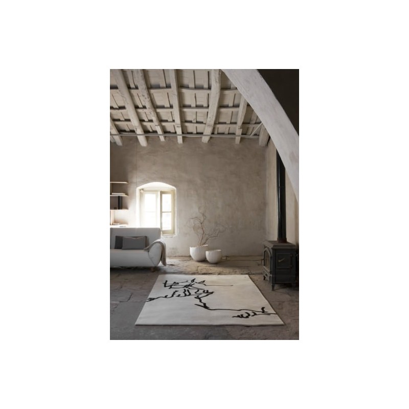 Carpet Chillida Nanimarquina Dibujo tinta 1957black and beige