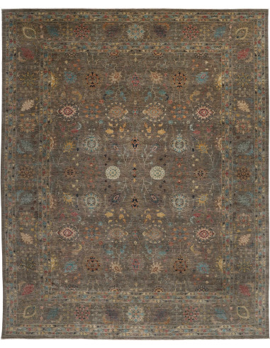 Zigler Fine Pakistan grigio tenue e verde oliva scuro 399x488