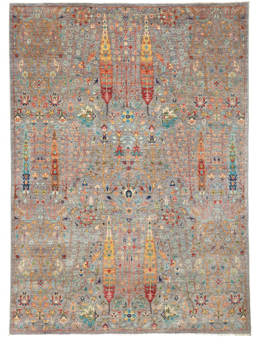 Shahi Fine Pakistan marrone rosato e grigio ardesia scuro 168x232