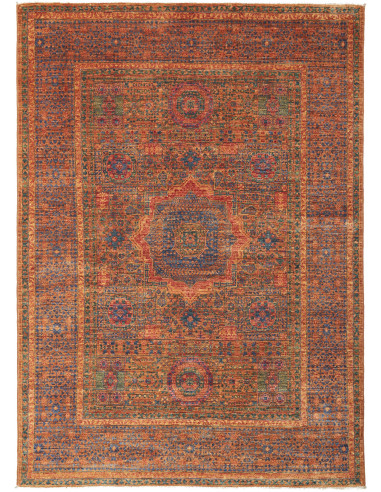 Mamlouk Pakistan terra di siena e grigio ardesia scuro 147x205