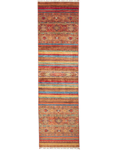 Samarkand Pakistan rosso indiano e grigio ardesia scuro 81x302