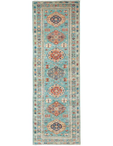 Kazak Fine Pakistan grigio scuro e grigio scuro 83x250