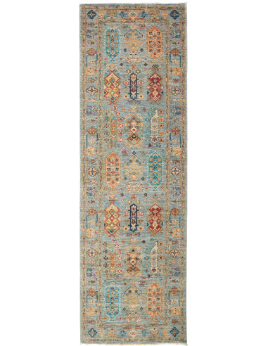 Tribal Pakistan marrone rosato e grigio ardesia scuro 79x258