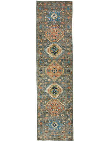 Tribal Pakistan grigio tenue e abbronzatura 80x303