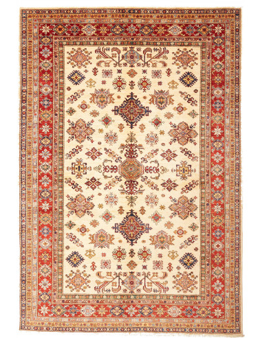 Kazak Fine Pakistan grano e marrone 202x297