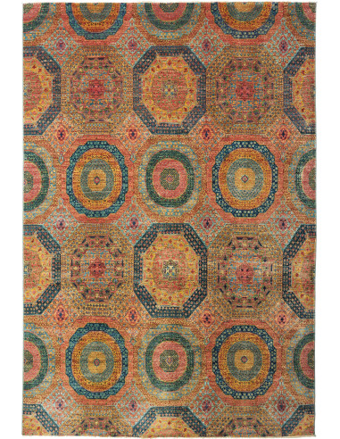 Mamlouk Pakistan terra di siena e grigio ardesia scuro 201x299