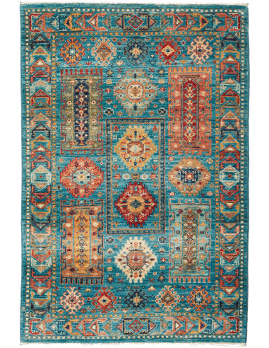 Tribal Pakistan grigio tenue e abbronzatura 80x121