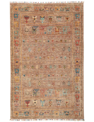 Rubin Pakistan marrone rosato e marrone rosato 122x193