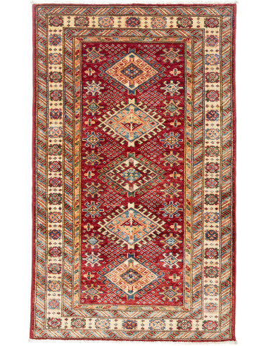 Kazak Fine Pakistan terra di siena e marrone rosato 94x152