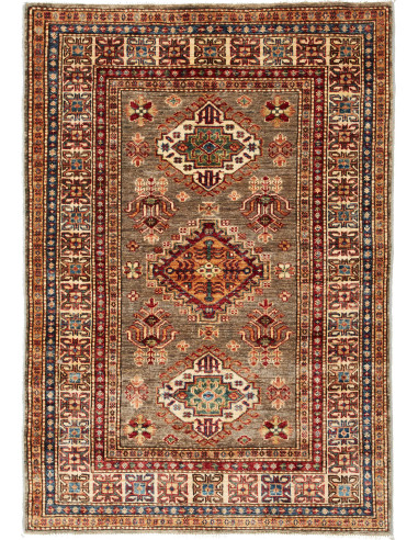 Kazak Fine Pakistan terra di siena e salmone scuro 101x144