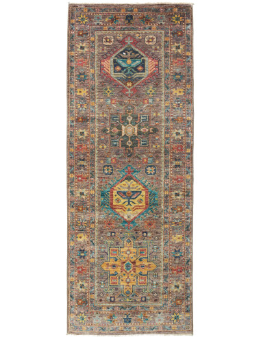 Tribal Pakistan grigio e abbronzatura 80x204