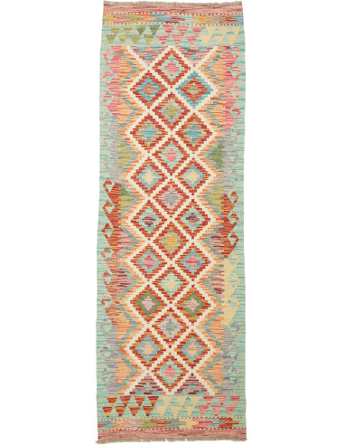 Kilim Pakistan abbronzatura e terra di siena 65x190