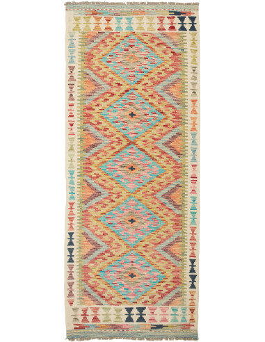 Kilim Pakistan abbronzatura e terra di siena 79x205