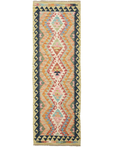 Kilim Pakistan abbronzatura e grigio ardesia scuro 65x196
