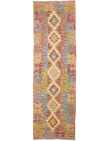 Kilim Pakistan marrone rosato e marrone 61x206