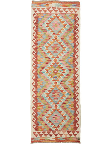Kilim Pakistan abbronzatura e argento 63x193