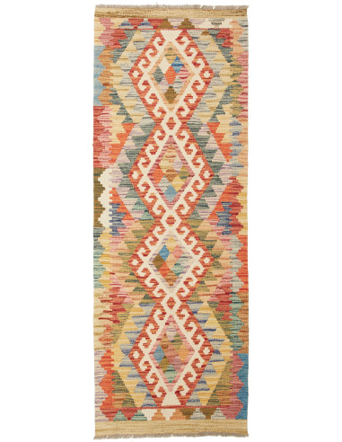 Kilim Pakistan abbronzatura e terra di siena 64x178