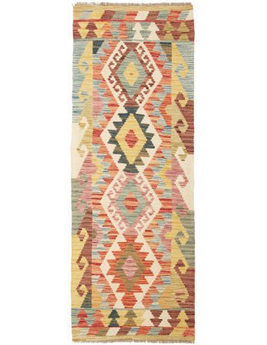 Kilim Pakistan abbronzatura e terra di siena 65x182