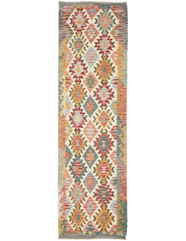 Kilim Pakistan abbronzatura e terra di siena 81x288