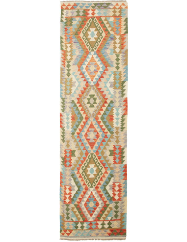 Kilim Pakistan abbronzatura e terra di siena 79x295