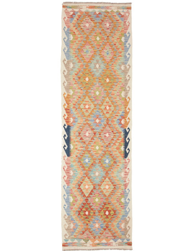 Kilim Pakistan abbronzatura e terra di siena 82x290