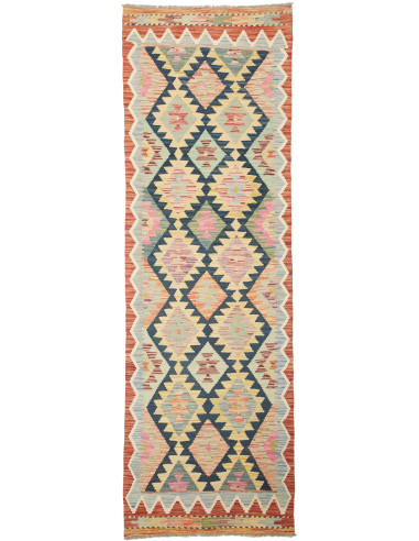 Kilim Pakistan abbronzatura e grigio ardesia scuro 82x254