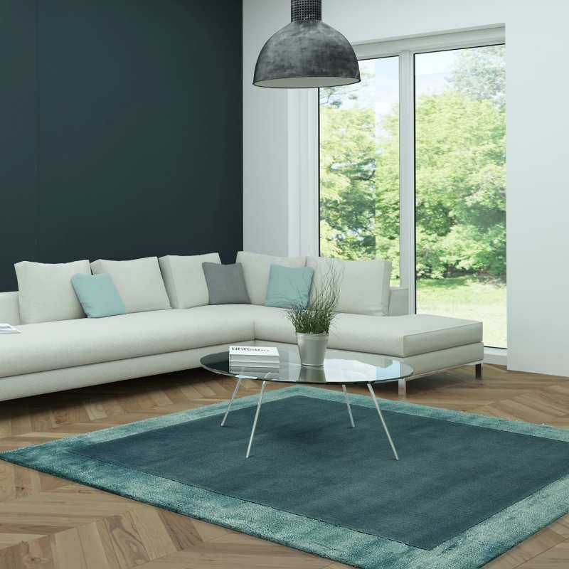 Tappeto moderno Ascot Aqua Blue Asiatic Carpets