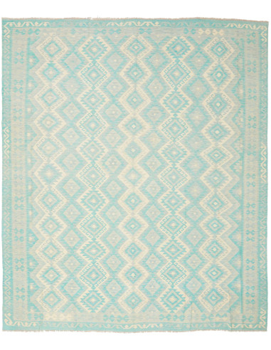 Kilim Pakistan grigio chiaro e grigio chiaro 255x297