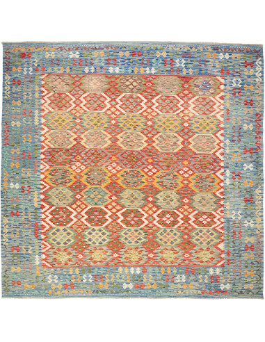 Kilim Pakistan marrone rosato e grigio tenue 307x295