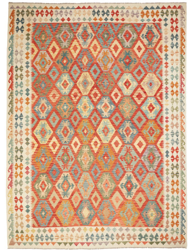 Kilim Pakistan abbronzatura e bianco antico 252x345